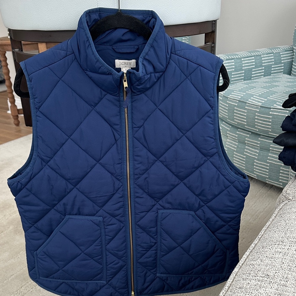 BRAND NEW WITH TAGS!! J. Crew Navy Quilted Vest